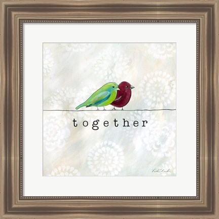 Framed Birds of a Feather Square I Print