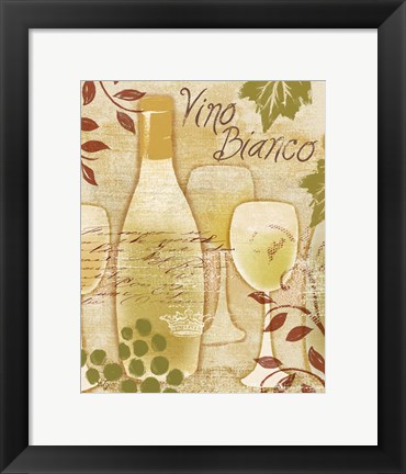 Framed Vino Bianco Print