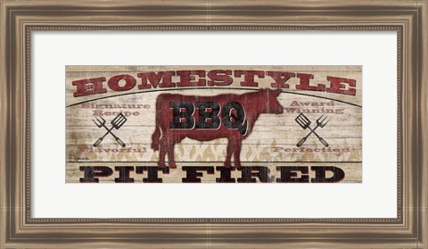 Framed Homestyle BBQ I (Cow) Print