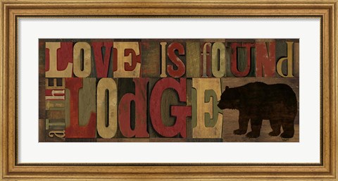 Framed Love at the Lodge Panel Print