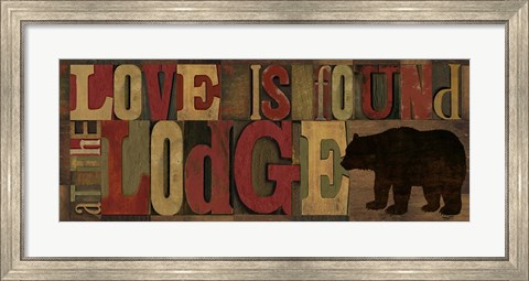 Framed Love at the Lodge Panel Print