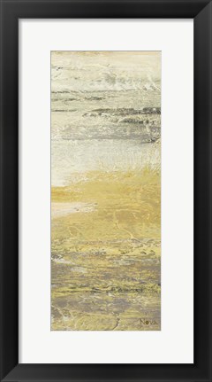 Framed Siena Abstract Yellow Gray Panel I Print