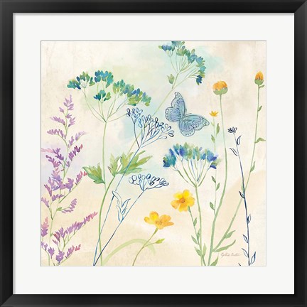 Framed Wildflower Garden I Print