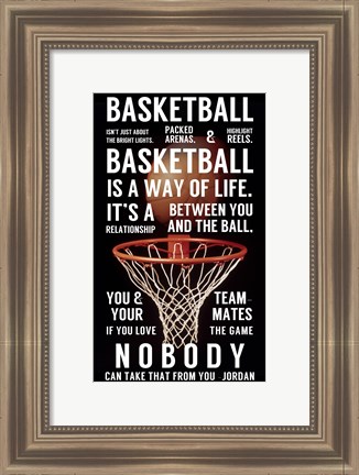 Framed Basketball is a Way of Life Print