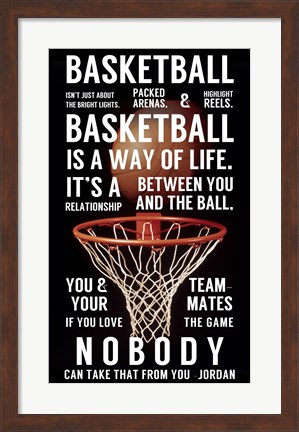 Framed Basketball is a Way of Life Print