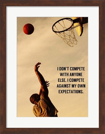 Framed Compete With What You&#39;re Capable Of Print