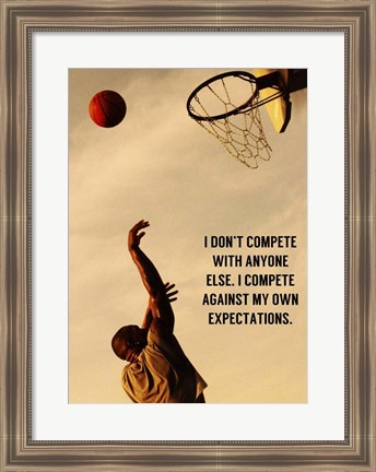 Framed Compete With What You&#39;re Capable Of Print