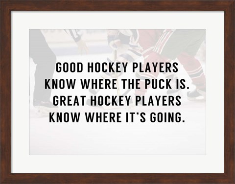 Framed Good Hockey Player Print