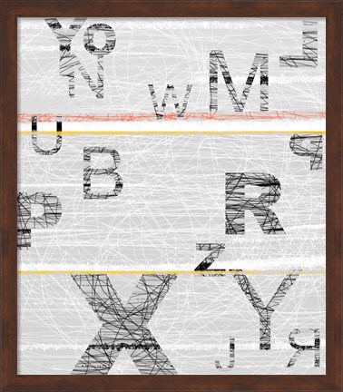 Framed Numbers Grey Print