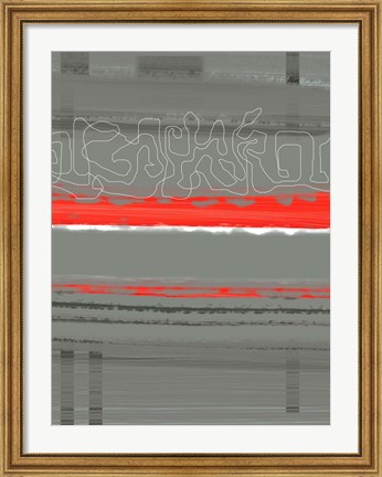 Framed Abstract Red 3 Print