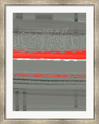 Framed Abstract Red 3 Print