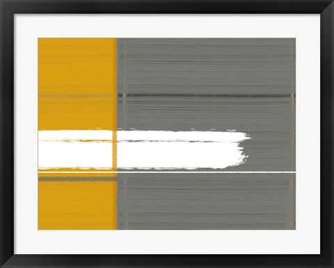 Framed Grey And Yellow Print