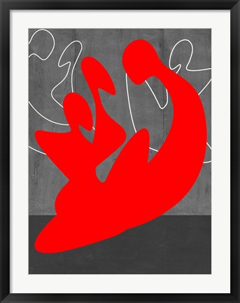 Framed Red People Print