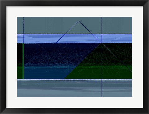 Framed Blue And Green Print