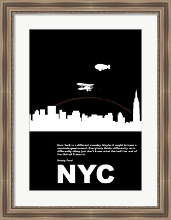 Framed New York Night Print