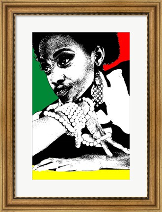 Framed Aisha Jamaica Print