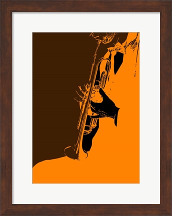 Framed Jazz Orange 2 Print