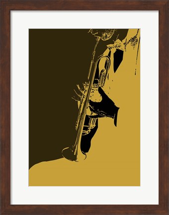 Framed Jazz Orange 1 Print