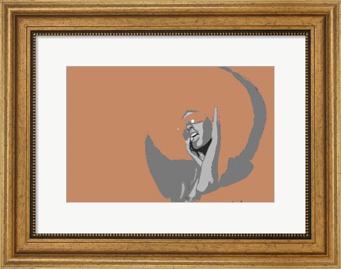 Framed Disco Dance Brown Print