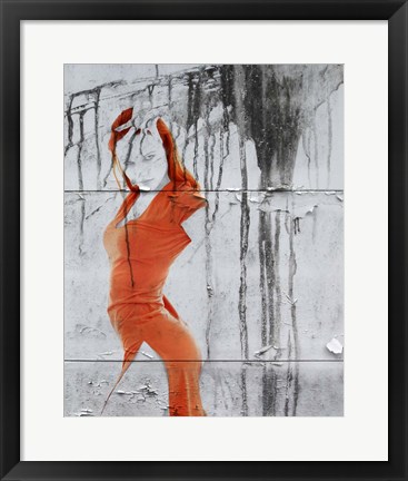 Framed Orange Dance Print