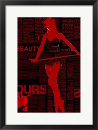 Framed Red Paper Dance Print