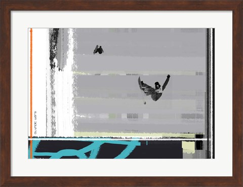 Framed Snow Boarding Print