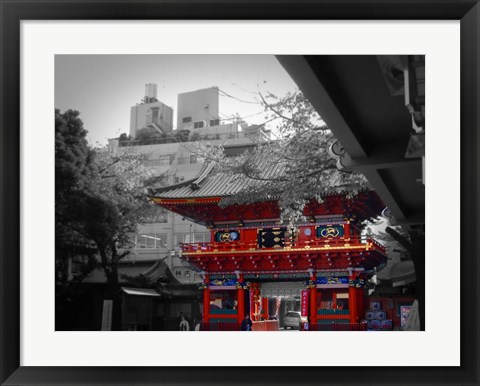 Framed Temple In Tokyo Print