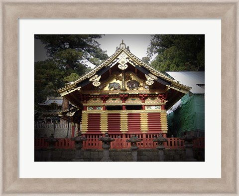 Framed Nikko Architecture With Gold Roof Print