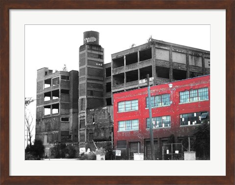 Framed Old Building In Detroit 1 Print