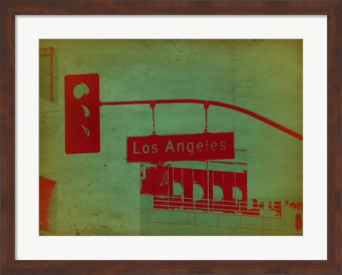 Framed LA Street Light Print