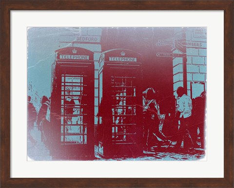 Framed London Telephone Booth Print