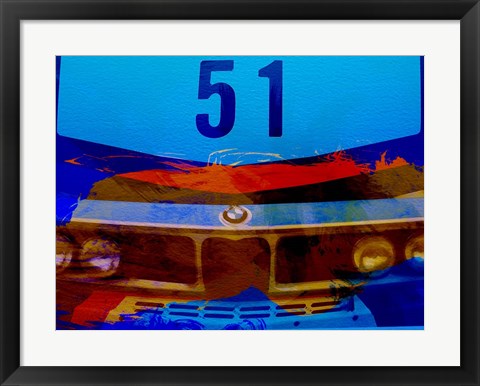 Framed Bmw Racing Colors Print