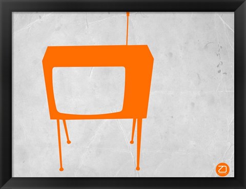 Framed Orange TV Vintage Print