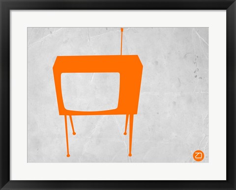 Framed Orange TV Vintage Print