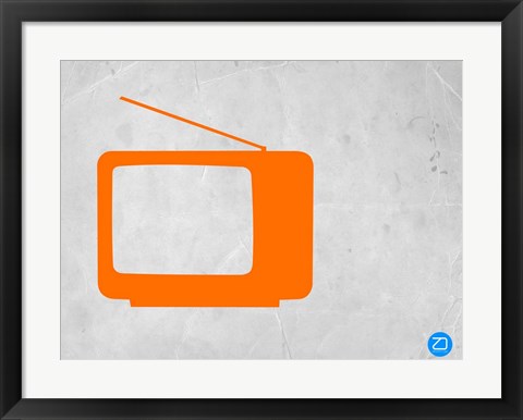 Framed Orange TV Vintage Print