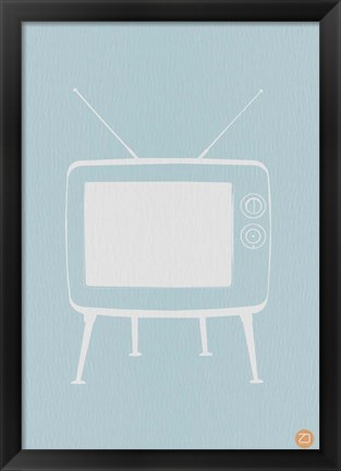 Framed Vintage TV Blue Print