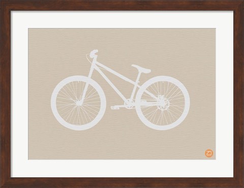 Framed Bicycle Brown Print