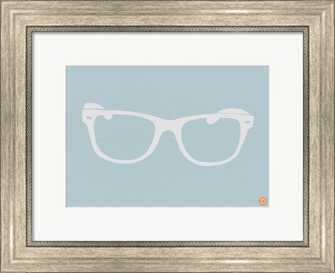 Framed White Glasses Print