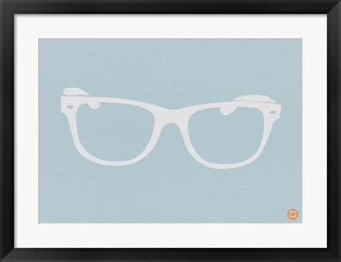 Framed White Glasses Print