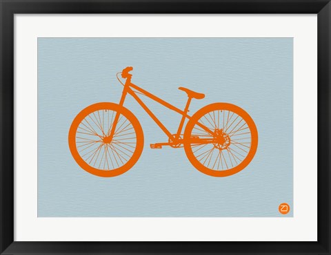 Framed Orange Bicycle Print