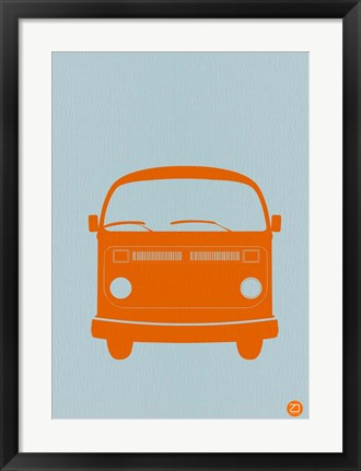 Framed Orange VW Bus Print