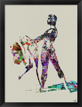 Framed Ballet Watercolor 1A Print