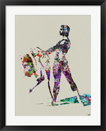 Framed Ballet Watercolor 1A Print