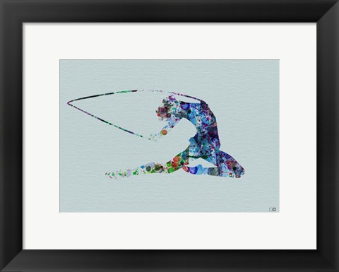 Framed Dancer Watercolor 4 Print