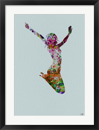 Framed Dancer Watercolor 5 Print