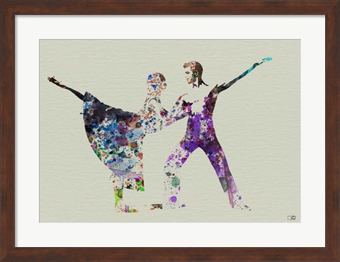 Framed Ballet Watercolor 2A Print