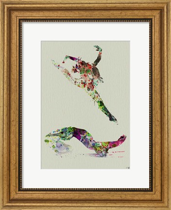 Framed Ballet Watercolor 3A Print