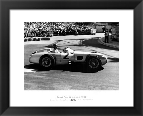 Framed Grand Prix de Monaco 1955 Print