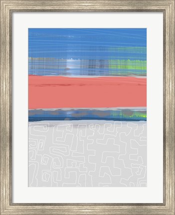 Framed Abstract  Blue View 2 Print