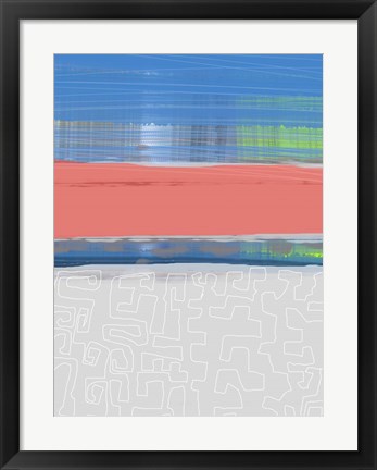 Framed Abstract  Blue View 2 Print